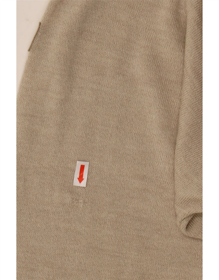 Marz Herren-Pullover mit V-Ausschnitt IT 48 Mittelbeige Wolle