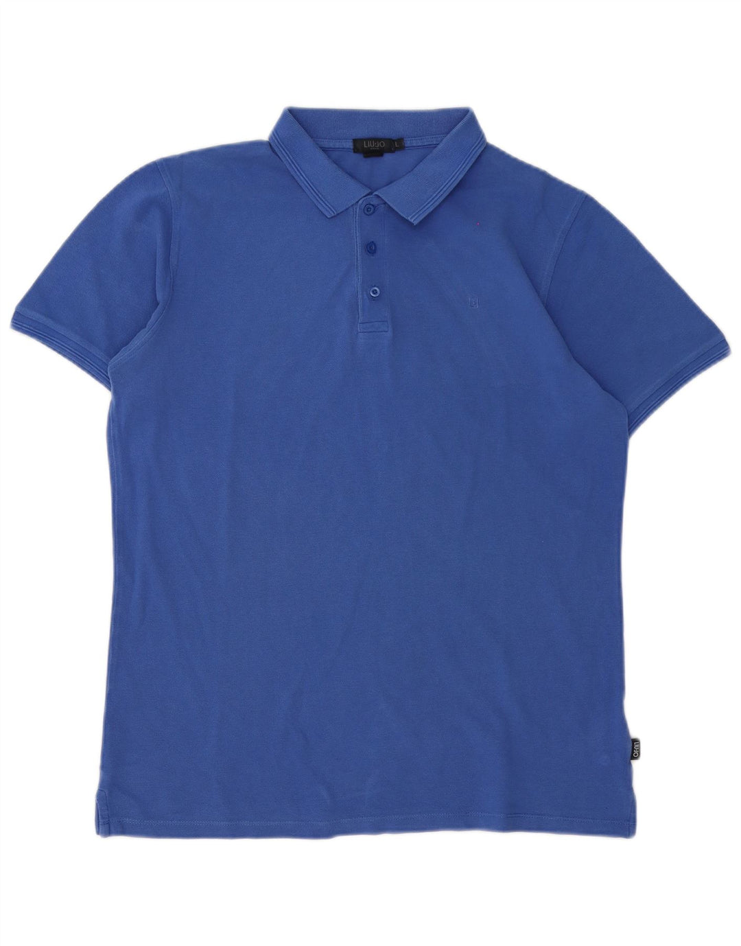 Liu Jo Herren-Poloshirt, große blaue Baumwolle