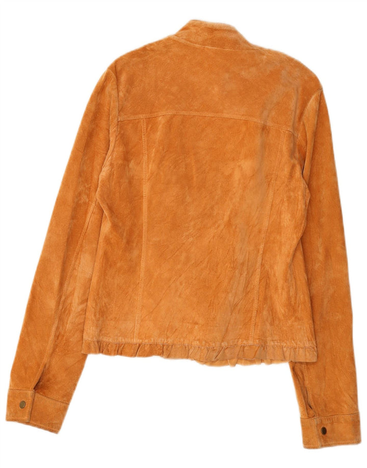 Stef In Time Damen Wildlederjacke IT 42 Medium Beige Leder