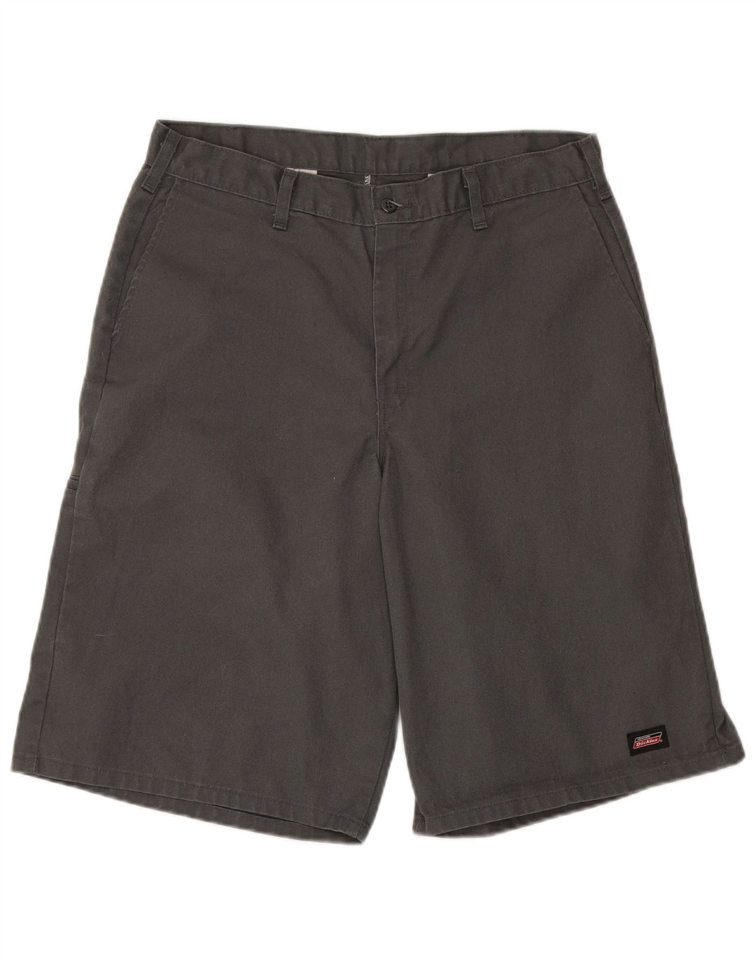 DICKIES Herren Chino-Shorts W34 Large Grau Polyester