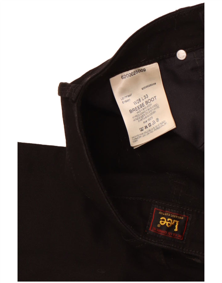 Lee Damen Breese Bootcut Jeans W28 L33 Schwarze Baumwolle