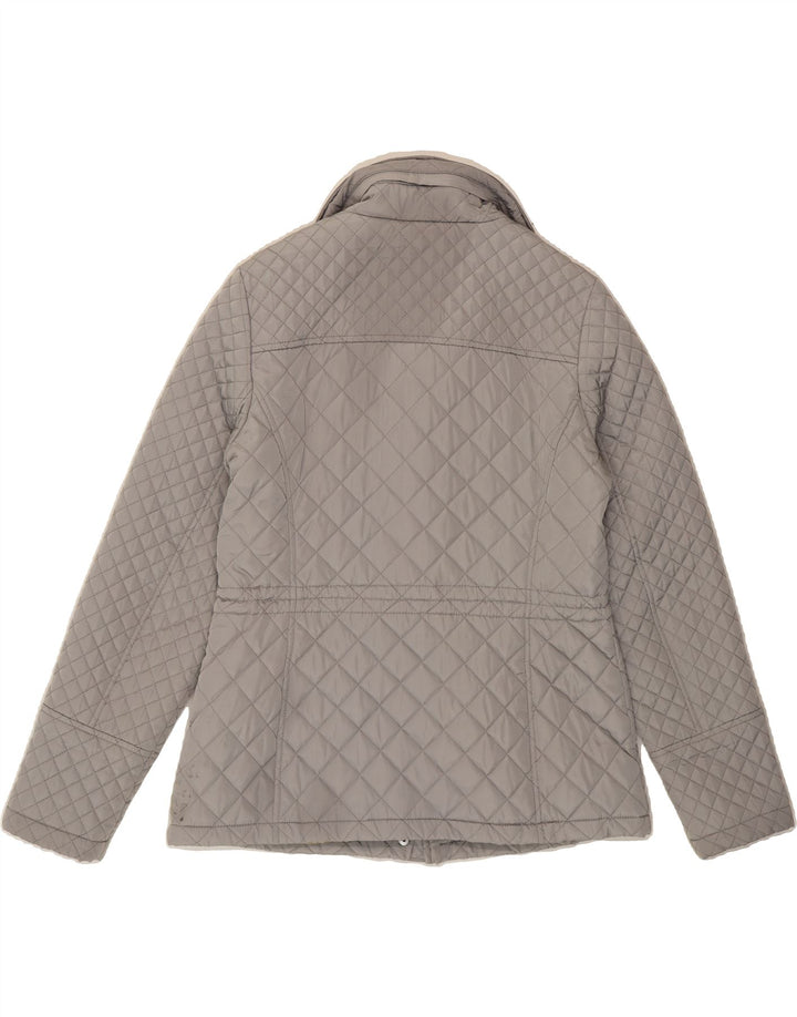 MICHAEL KORS Womens Quilted Quilted Jacket UK 14 Medium Grey Polyester Vintage Michael Kors and Second-Hand Michael Kors from Messina Hembry 