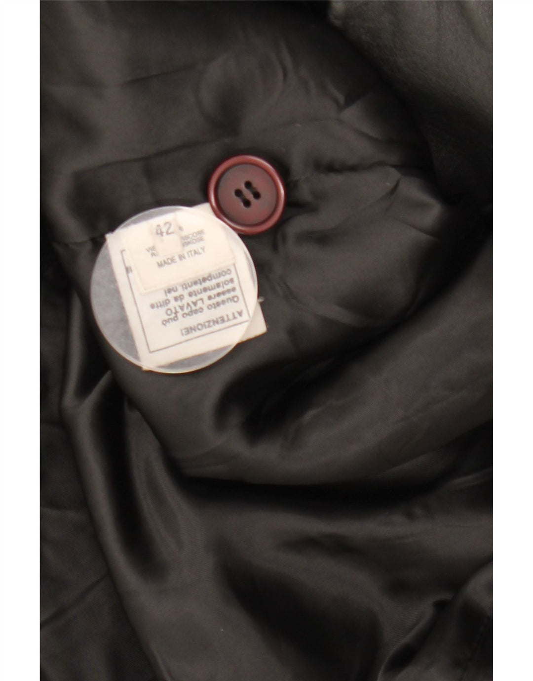 Vintage Damen Ledermantel IT 42 Mittelschwarzes Leder