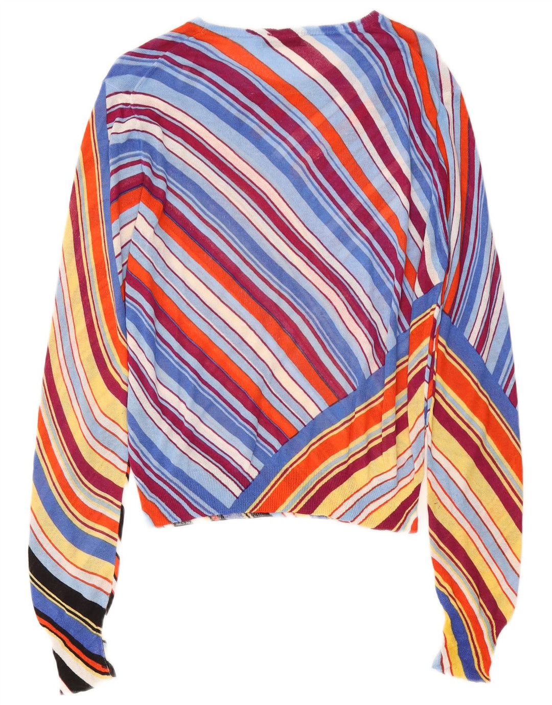 Zara Damen-Pullover mit U-Boot-Ausschnitt, Größe M, mehrfarbig, gestreift, UK 12