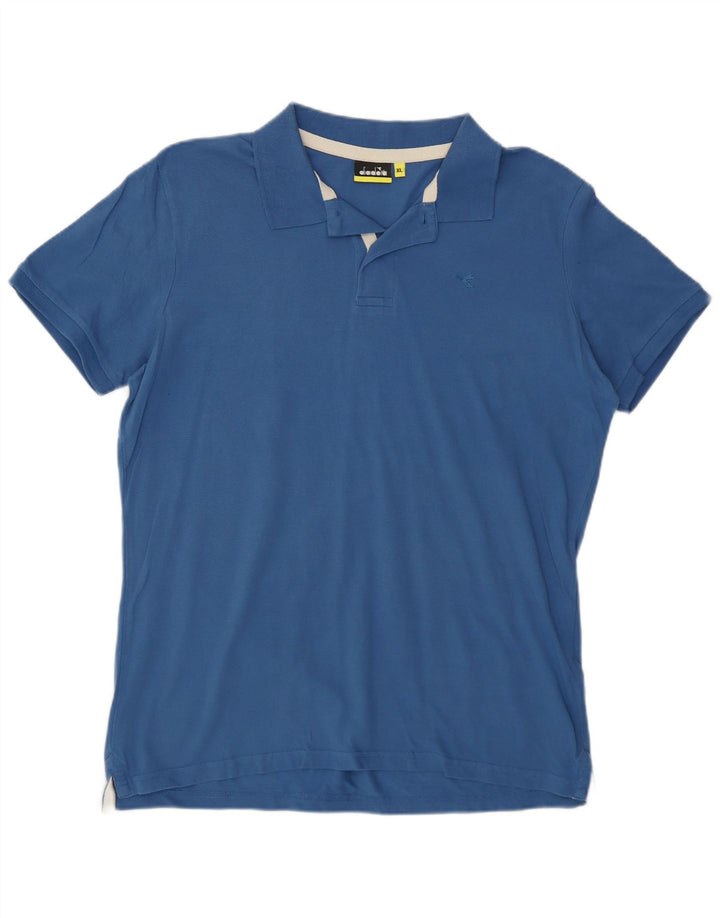 DIADORA Herren Poloshirt XL Blau Baumwolle