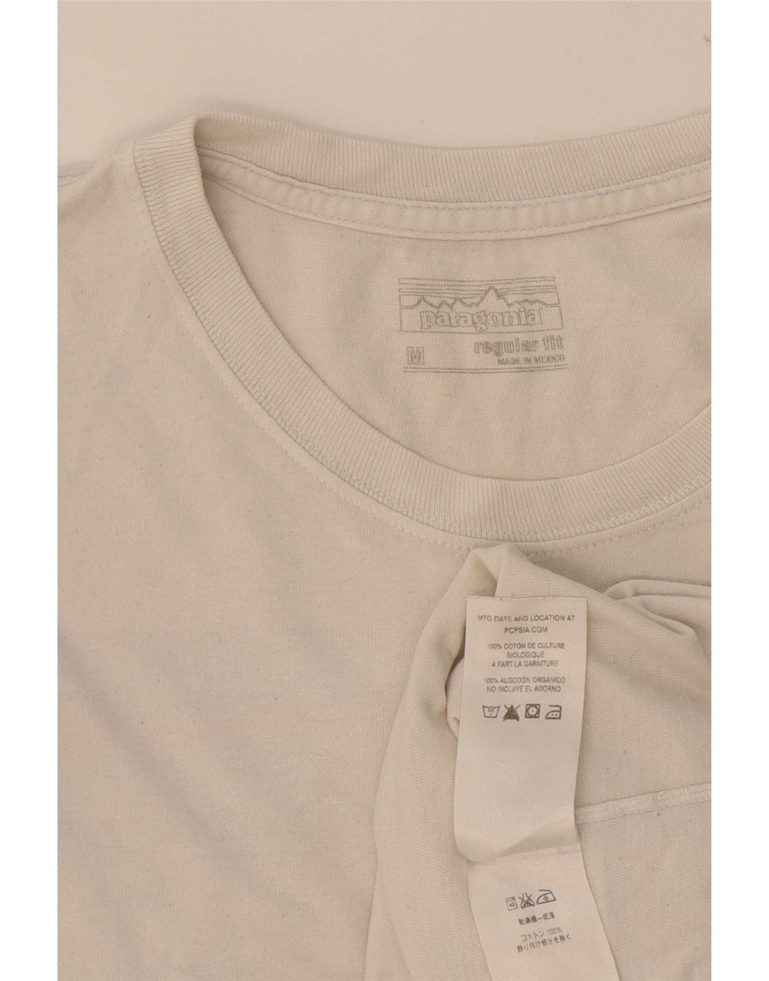 Patagonia Herren-T-Shirt mit normaler Passform und Grafik, mittelweiße Baumwolle