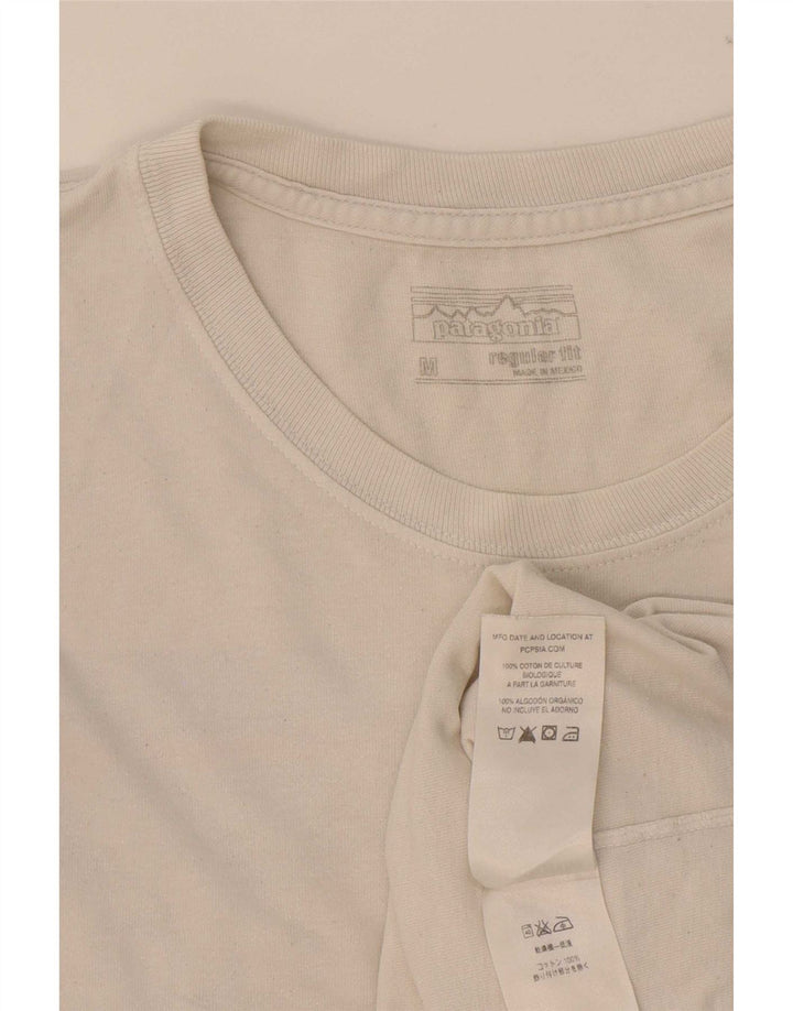 Patagonia Herren-T-Shirt mit normaler Passform und Grafik, mittelweiße Baumwolle