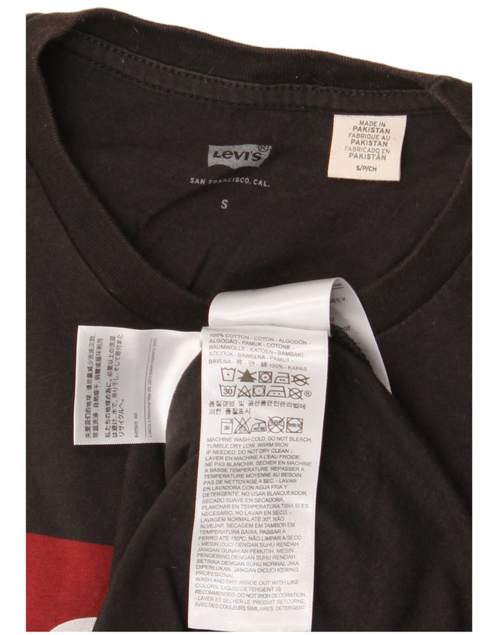 LEVI'S Herren-T-Shirt mit Grafik, Größe S, schwarze Baumwolle