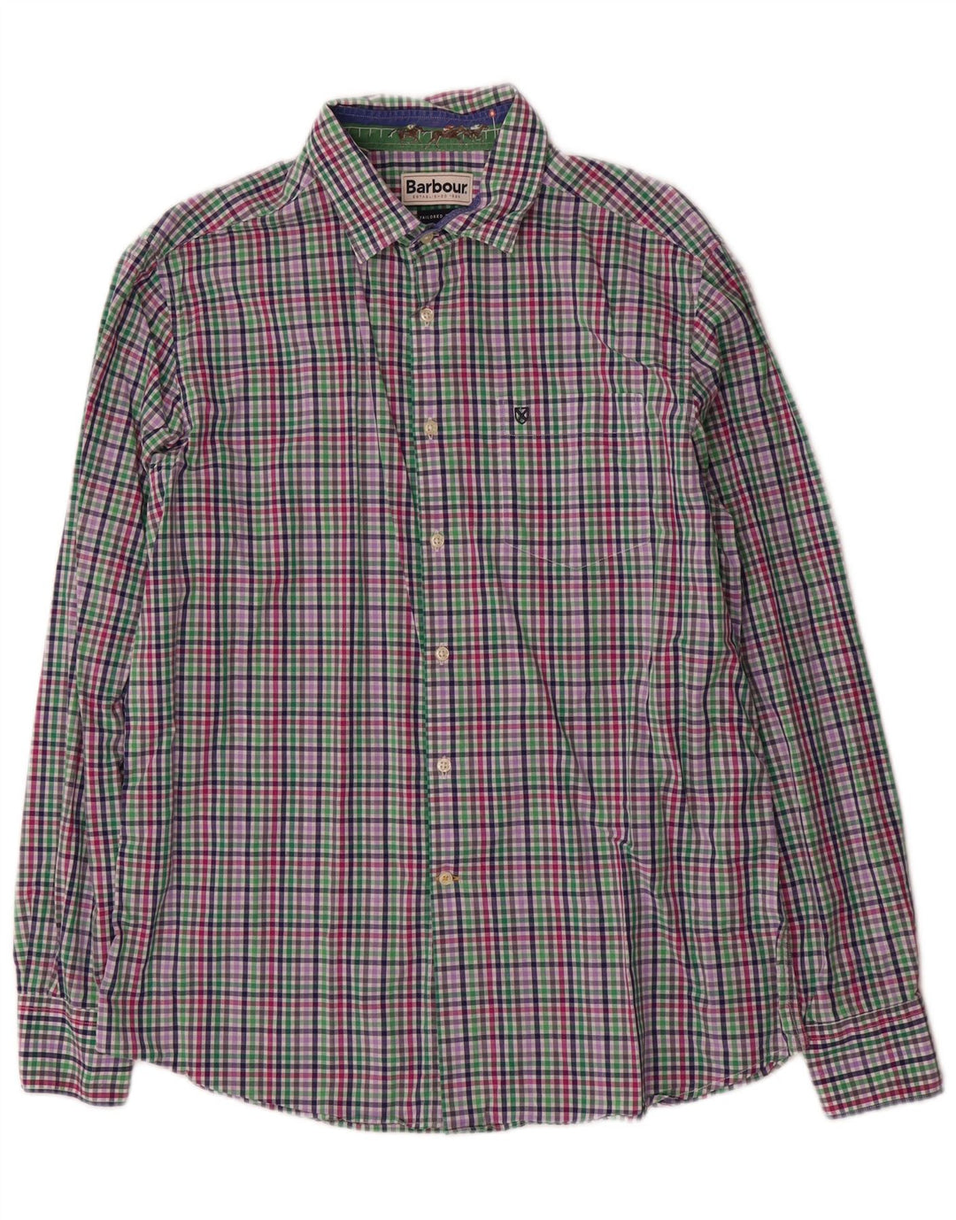 Barbour Herren-Hemd mit maßgeschneiderter Passform, groß, mehrfarbig, kariert, Baumwolle