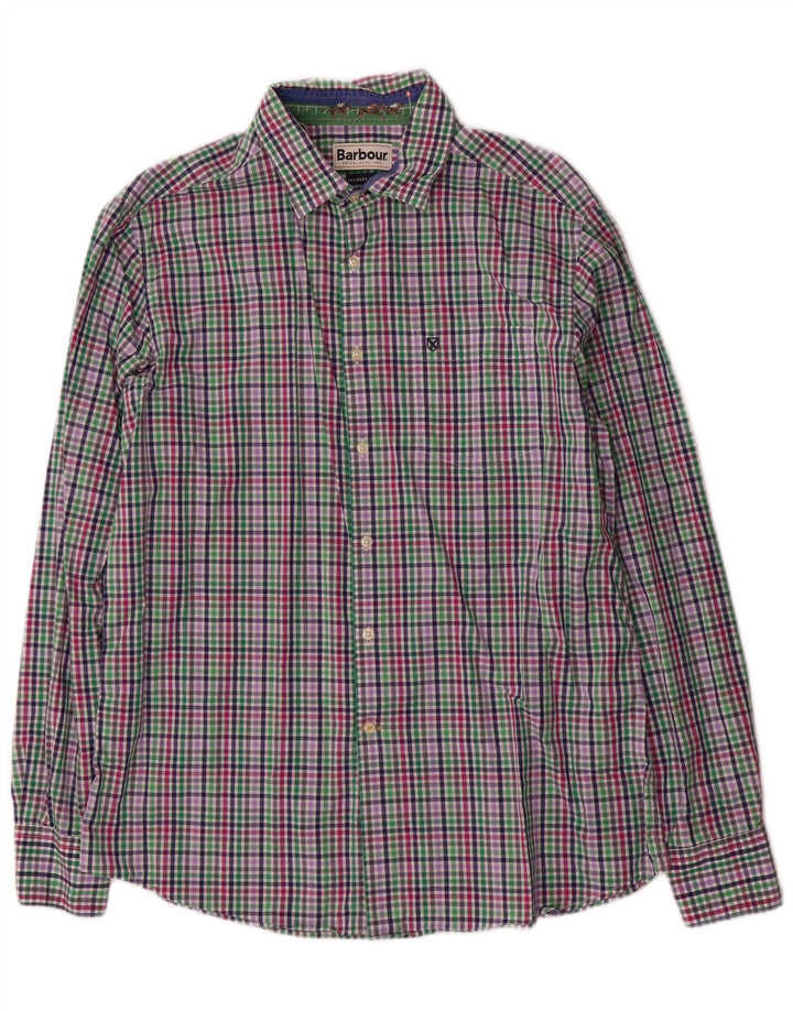 Barbour Herren-Hemd mit maßgeschneiderter Passform, groß, mehrfarbig, kariert, Baumwolle