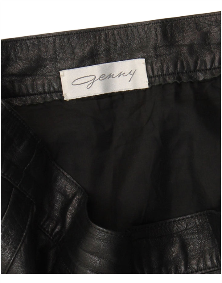 Genny Damen Lederrock W32 Large Schwarz