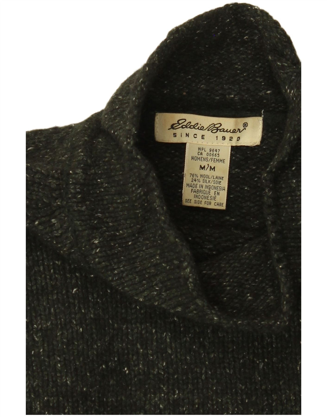 EDDIE BAUER Rollkragenpullover für Damen, Gr. 14, Medium Khaki, gefleckt