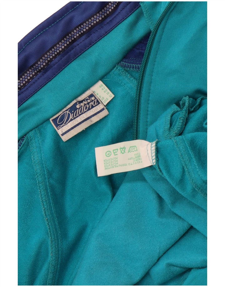Diadora Damen-Trainingsanzug-Oberteil in Übergröße, Gr. 14, Größe L, Grün, Farbblock