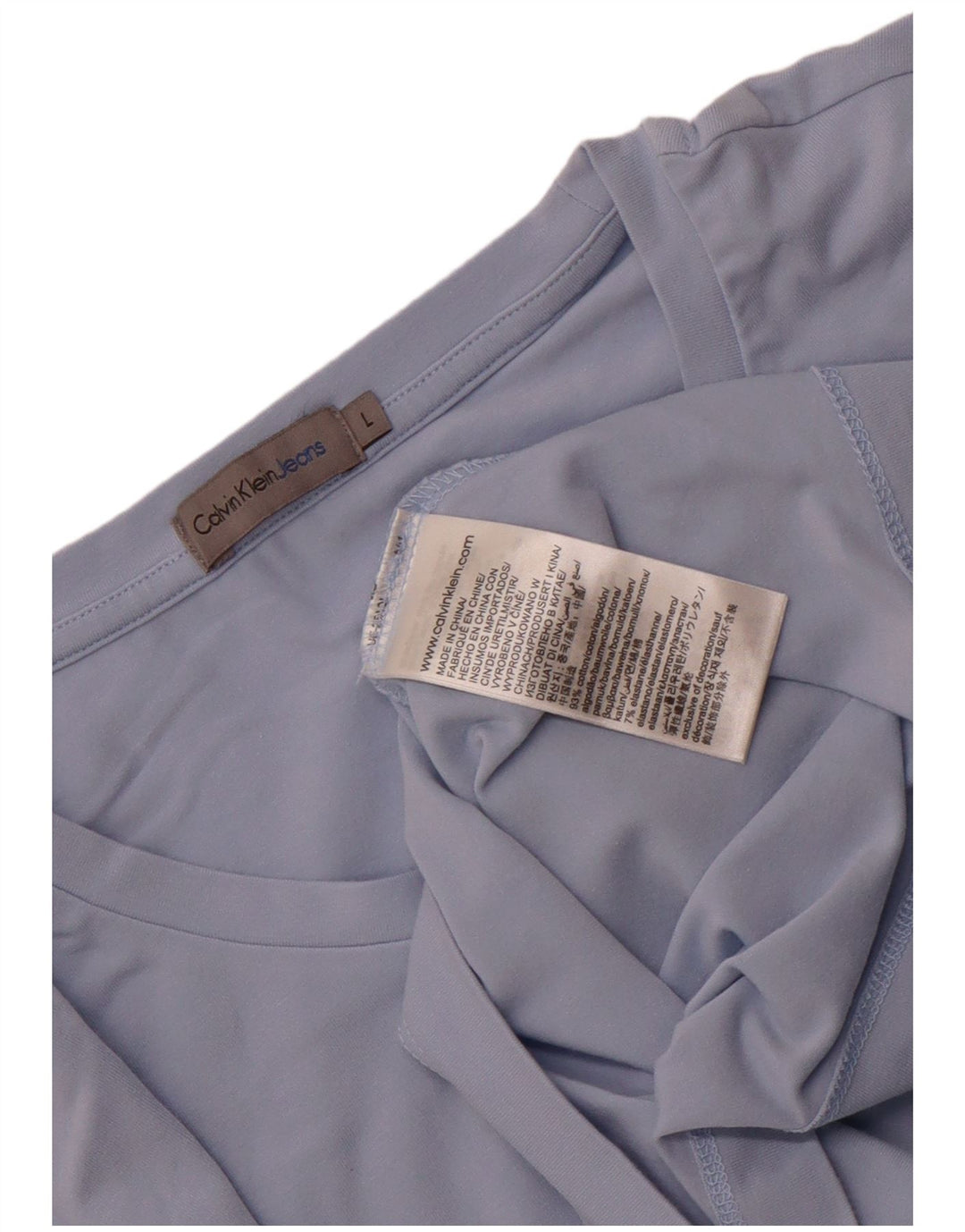 Calvin Klein Jeans Herren-T-Shirt mit Grafik, groß, aus blauer Baumwolle