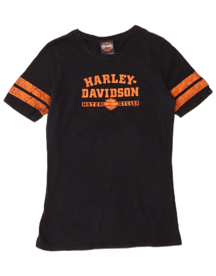 HARLEY DAVIDSON Grafik-T-Shirt für Damen, UK 12, mittelschwarz, Baumwolle