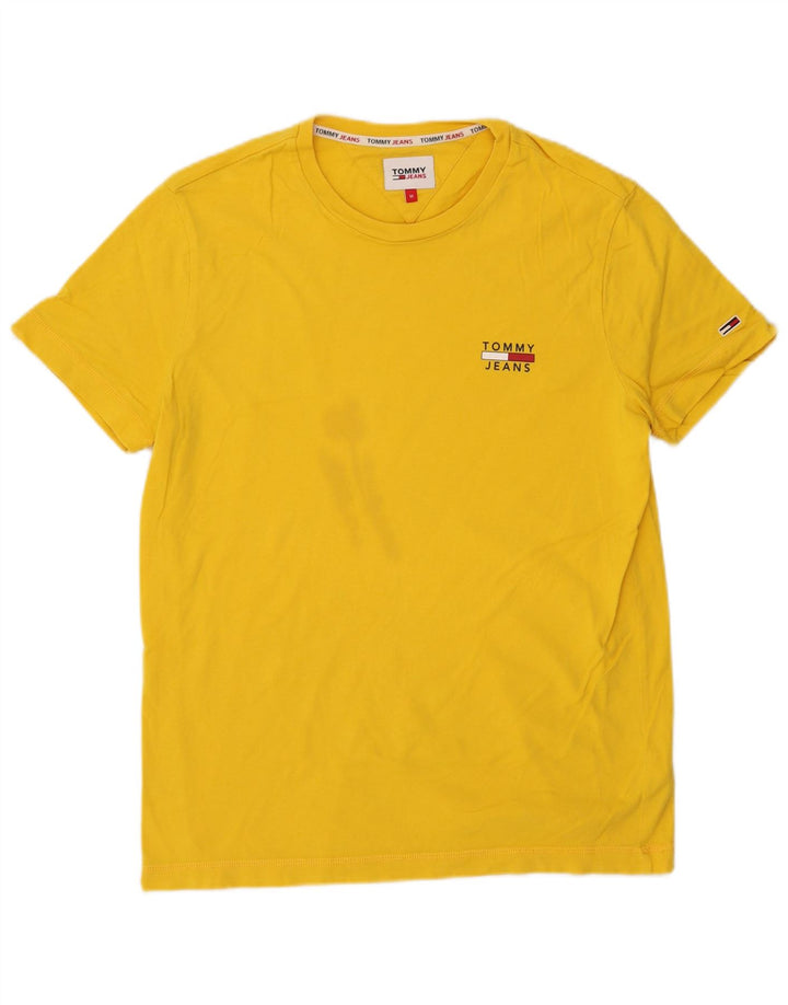 TOMMY HILFIGER Mens T-Shirt Top Medium Yellow Cotton