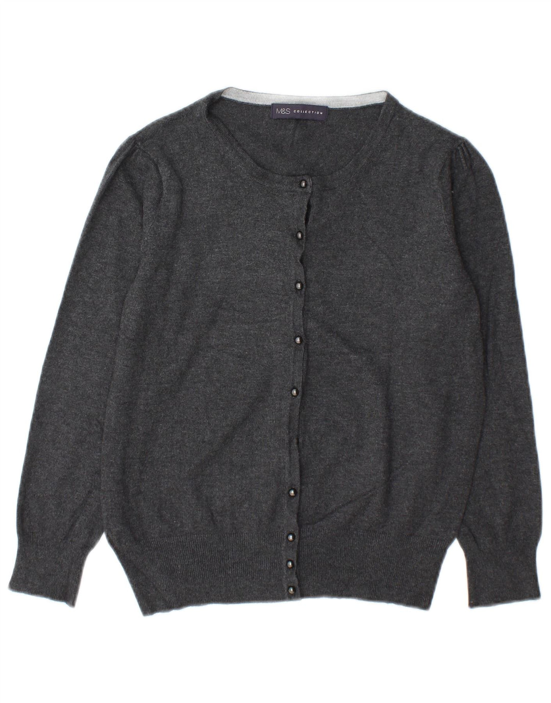 Marks & Spencer Damen-Cardigan-Pullover UK 10 Small Graue Viskose