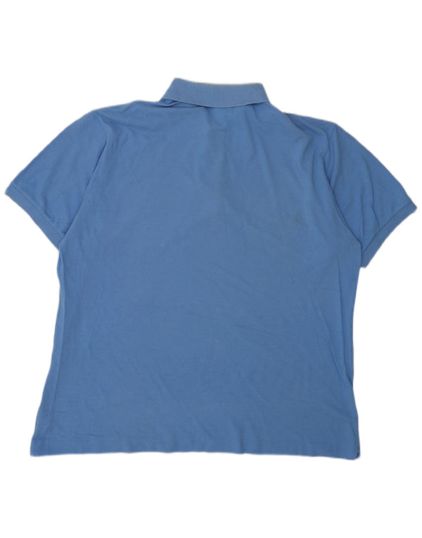 LACOSTE Herren Poloshirt Größe 6 XL Blaue Baumwolle