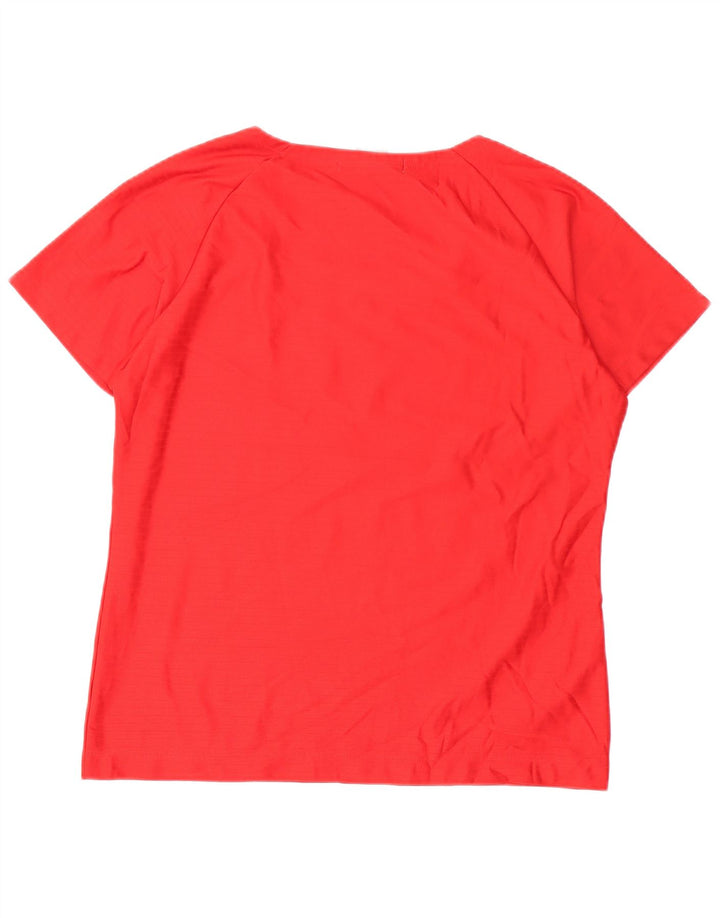 Nike Damen T-Shirt Top US 12/14 Large Rot Polyester