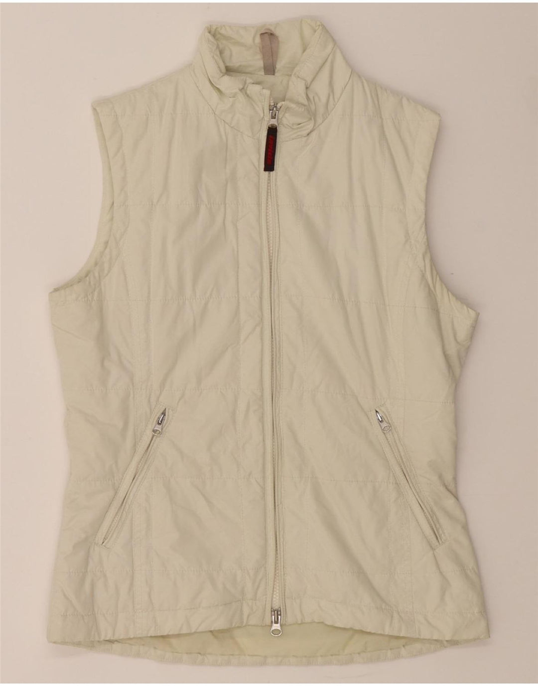 INVICTA Womens Padded Gilet UK 14 Medium Off White Vintage Invicta and Second-Hand Invicta from Messina Hembry 