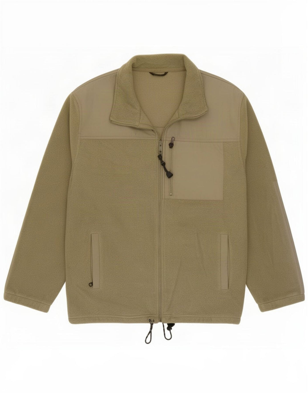 Marks & Spencer Herren-Fleecejacke mit lockerer Passform, mittleres Khaki, Polyester