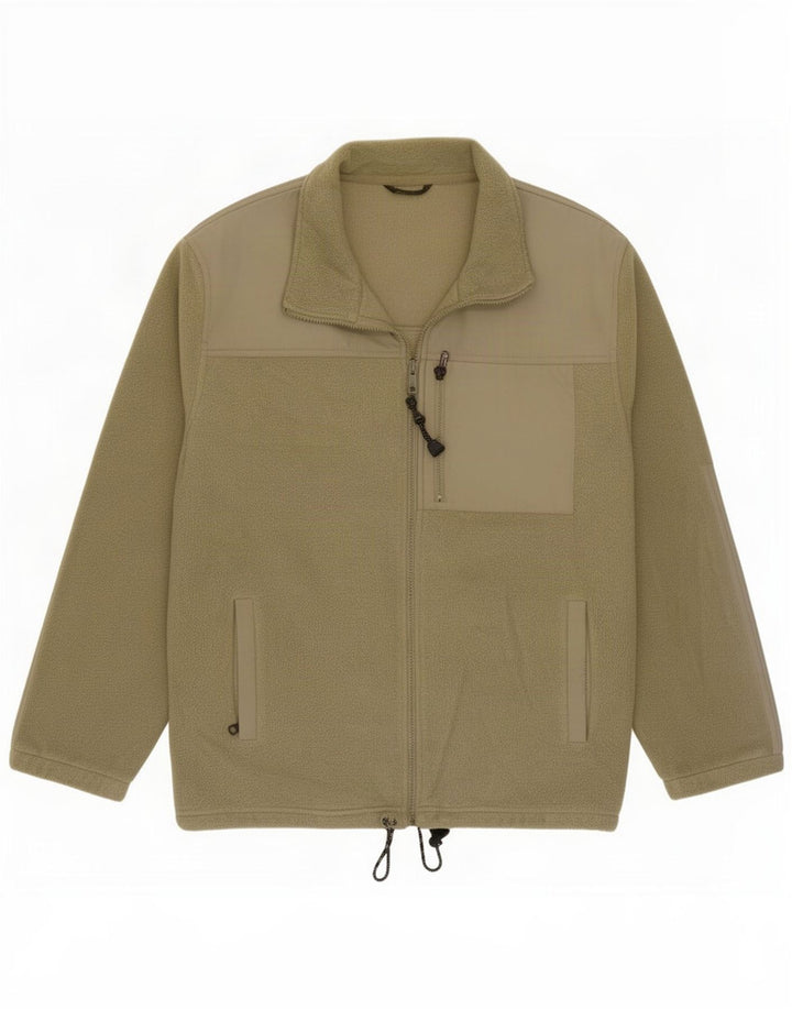 Marks & Spencer Herren-Fleecejacke mit lockerer Passform, mittleres Khaki, Polyester