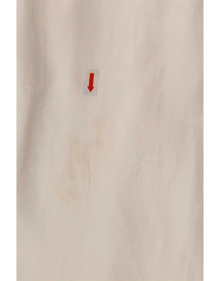 Zara Damen Langarm-Wickelkleid UK 12 Mittelweiße Viskose
