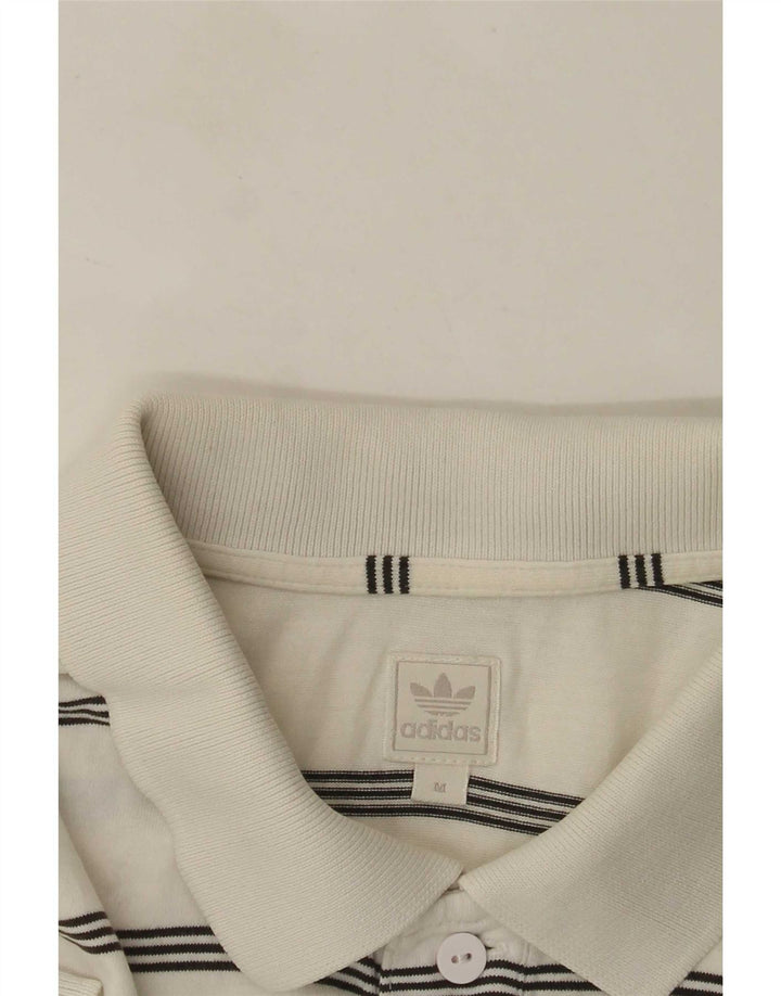 Adidas Herren Poloshirt Mittelweiß gestreift