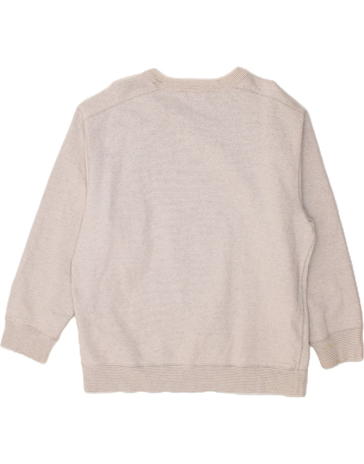 VINTAGE Womens Graphic Sweatshirt Jumper UK 18 XL Grey Vintage Vintage and Second-Hand Vintage from Messina Hembry 