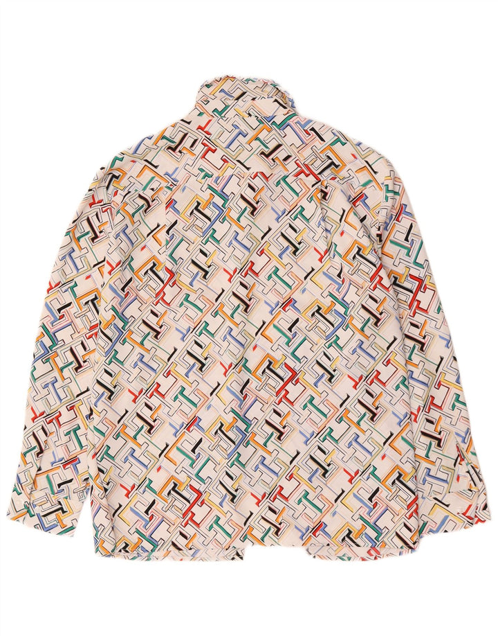Tommy Hilfiger Womens Graphic Shirt UK 12 Medium Mehrfarbig Geometrisch