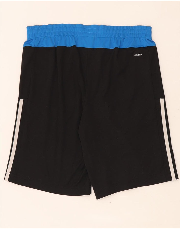 Adidas Climalite Sportshorts für Jungen, 13–14 Jahre, schwarzes Colourblock-Polyester