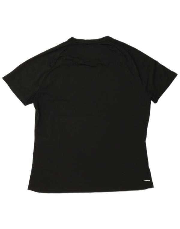 Adidas Damen Climalite T-Shirt Top UK 20/22 XL Schwarz Polyester