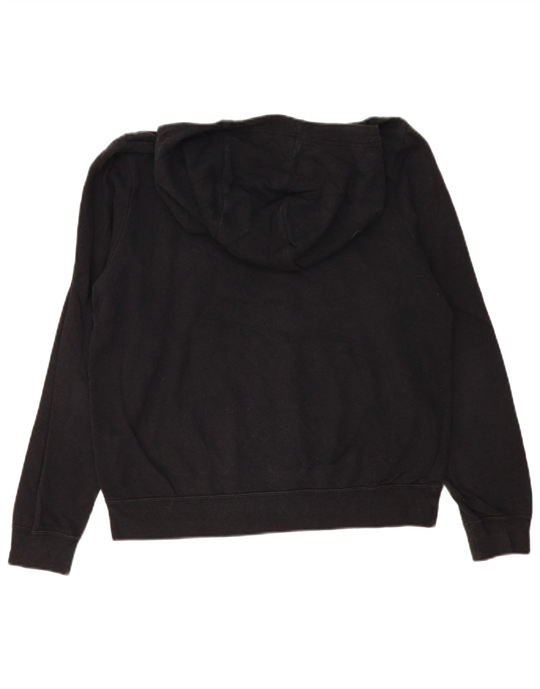 NIKE Damen Kapuzenpullover UK 14 Mittelschwarze Baumwolle