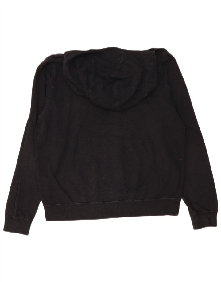 NIKE Damen Kapuzenpullover UK 14 Mittelschwarze Baumwolle