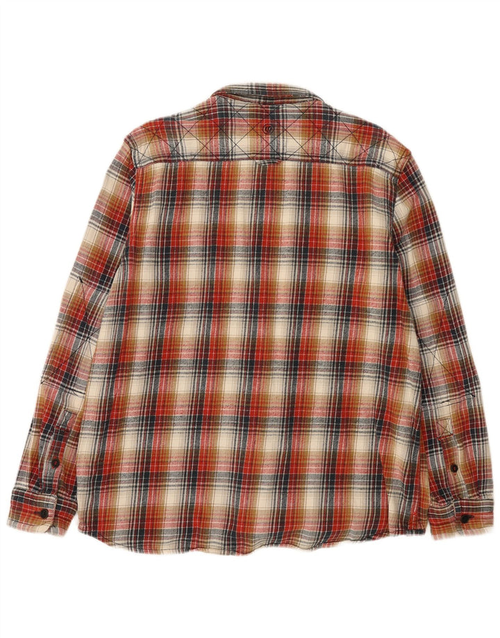 Fat Face Herren-Flanellhemd 2XL, mehrfarbig, kariert, Baumwolle