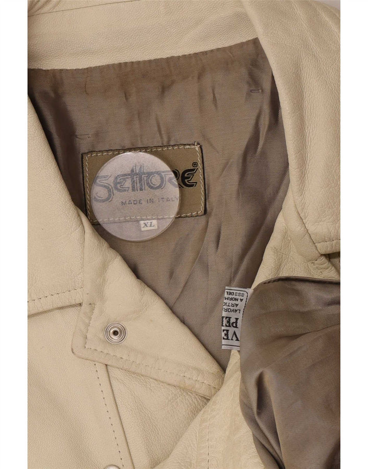 Settore Herren Lederjacke UK 42 XL Beige
