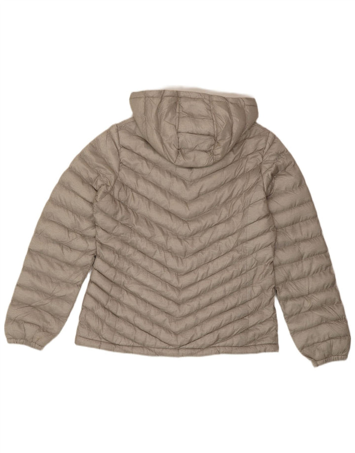 Mountain Warehouse Wattierte Damenjacke mit Kapuze, UK 12, mittelbeigefarbenes Polyester
