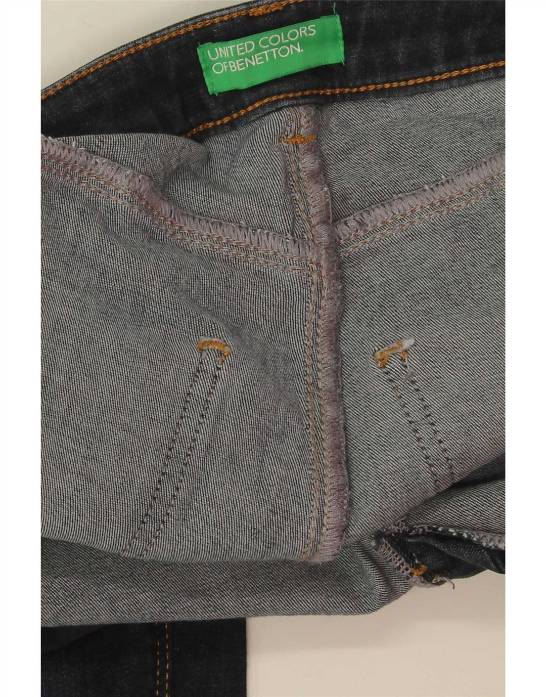 Benetton Damen Skinny Jeans W27 L31 Marineblau