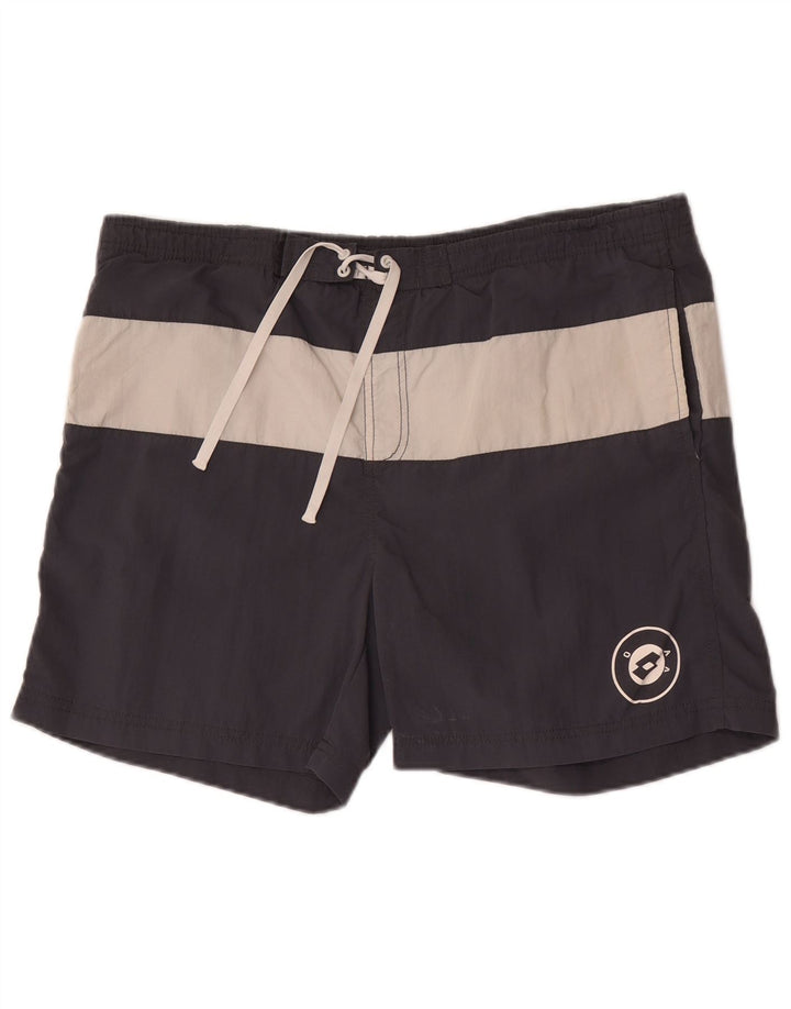 Lotto Herren-Badeshorts, groß, Grau, Farbblock