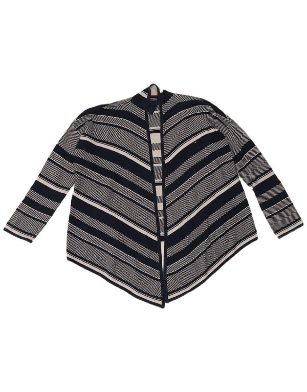 Offener Strickjackenpullover für Mädchen von Tommy Hilfiger, 9–10 Jahre, marineblau, geometrisch
