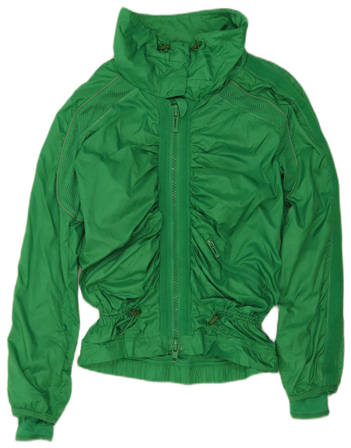 Adidas Damen Stella McCartney Regenjacke EU 34 XS Grün Polyester
