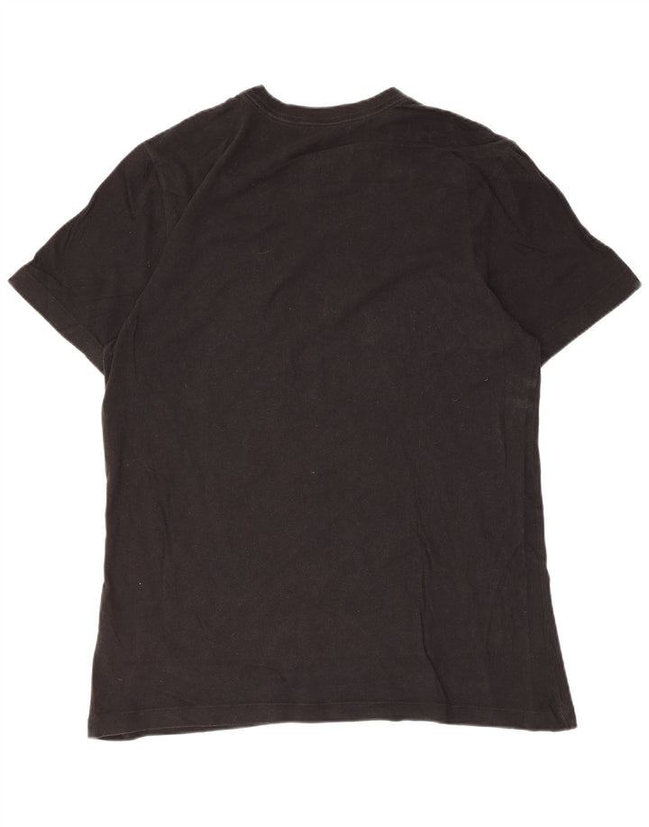 Nike Herren-T-Shirt mit Grafik, mittelgroß, schwarze Baumwolle