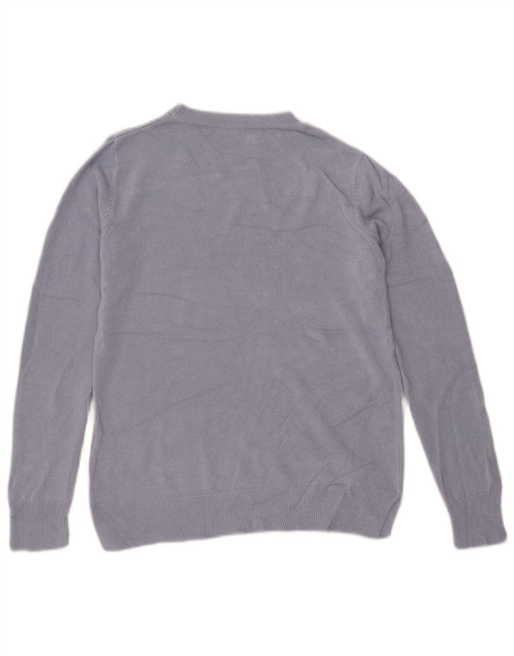 Marks & Spencer Damen-Pullover, übergroß, Rundhalsausschnitt, Gr. 10, Größe S, Blau