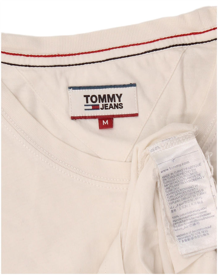 Tommy Hilfiger Herren T-Shirt Top aus mittelweißer Baumwolle