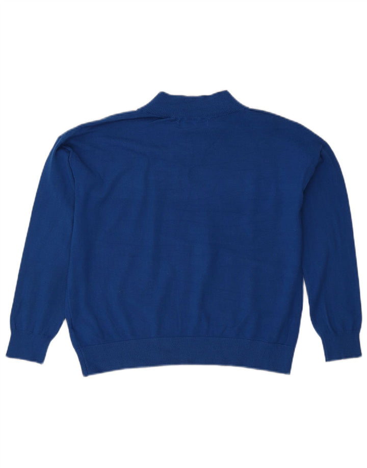 Marks & Spencer Damen-Pullover mit bauchfreiem V-Ausschnitt, Gr. 10, Größe S, Blau