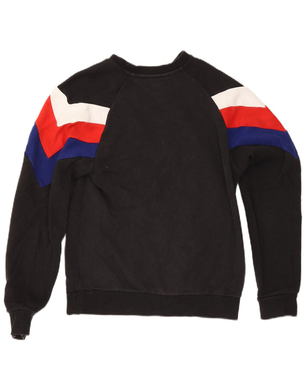 Adidas Herren Sweatshirt Pullover XS Schwarz Colourblock Baumwolle