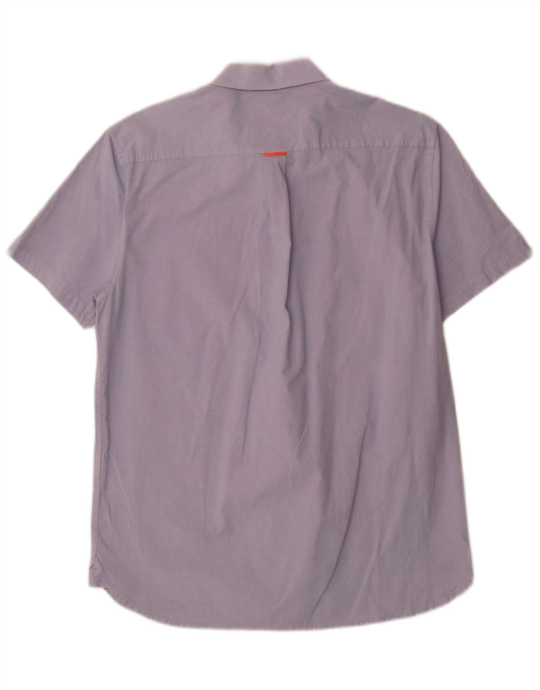 Superdry Herren Kurzarm-Hemd mit normaler Passform, Größe L, Blau