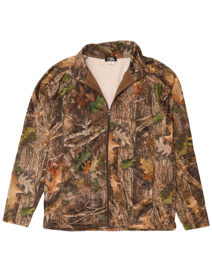 RIDGE HUNTER Herren-Trainingsanzug, Oberjacke, mittelbraunes Camouflage-Polyester