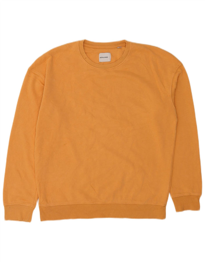 Jack & Jones Herren-Sweatshirt, Pullover, Größe L, Orange, Baumwolle