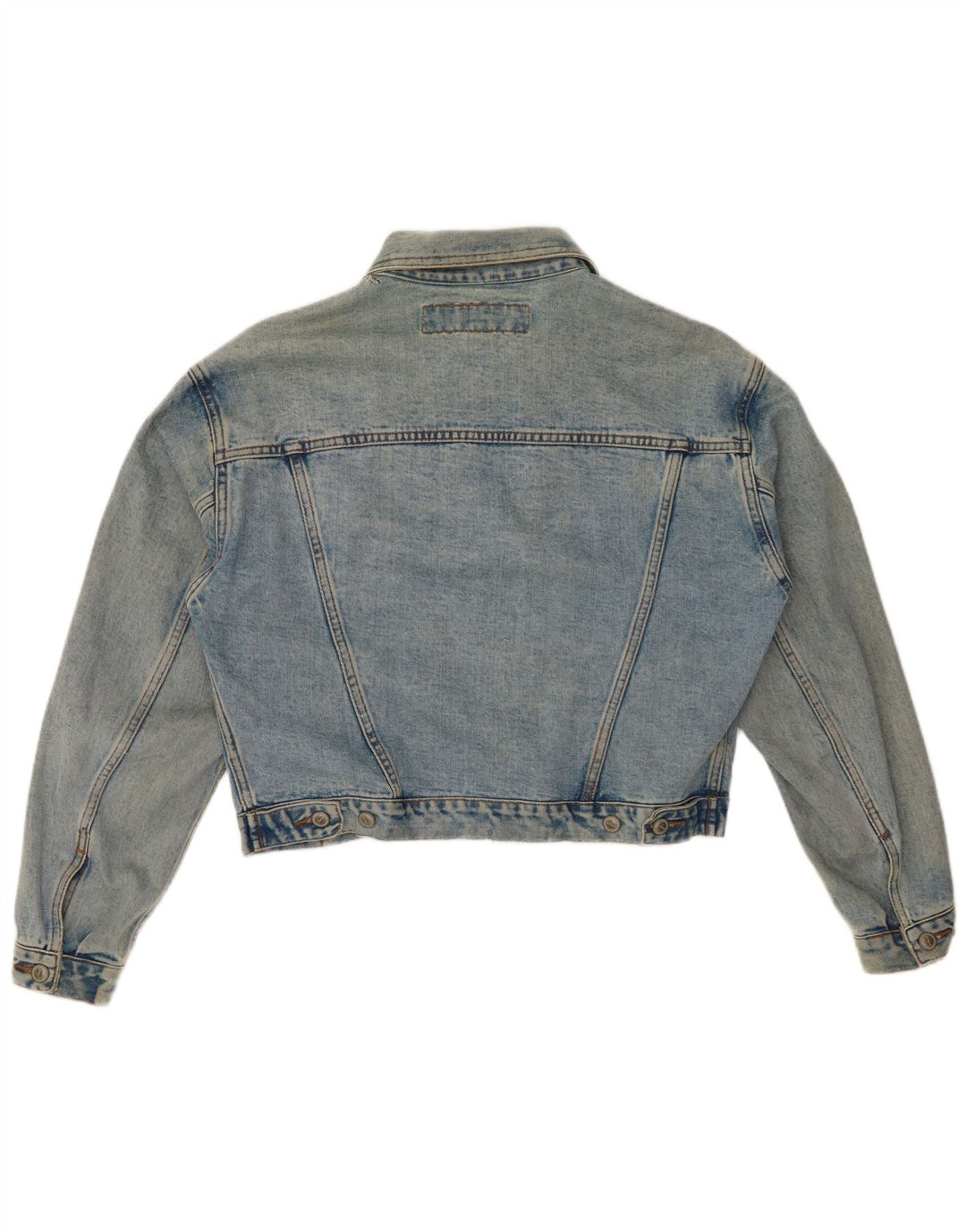 ONYX Damen Crop Denim Jacke UK 14 Mittelblaue Baumwolle